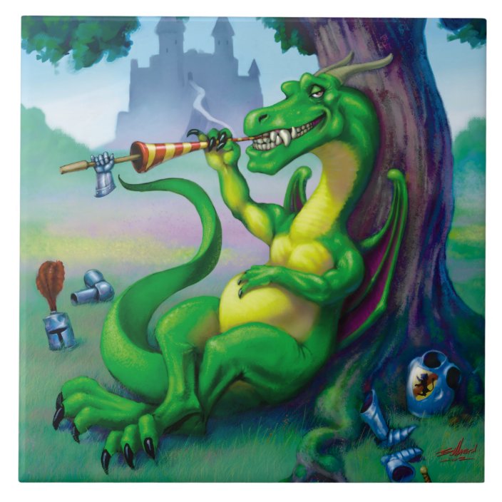 Sometimes the Dragon Wins Tile | Zazzle.com