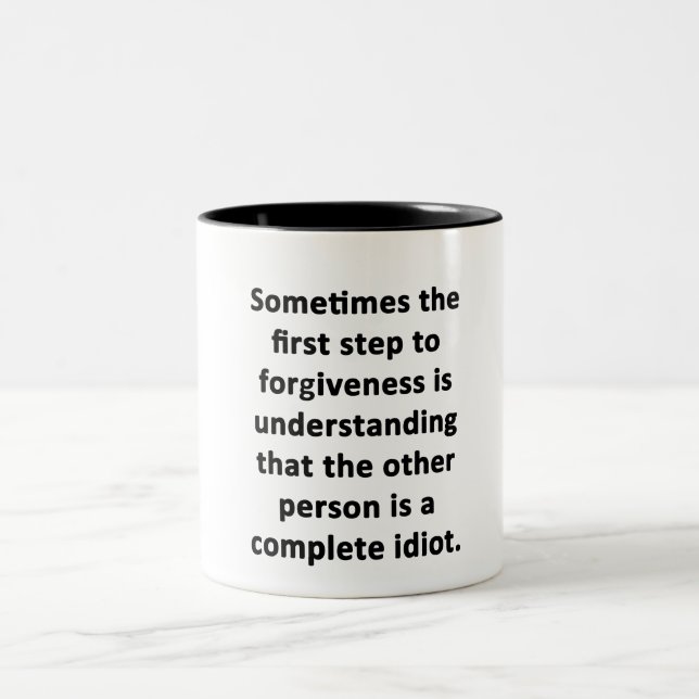 Sometimes the First Step Two-Tone Coffee Mug (Center)