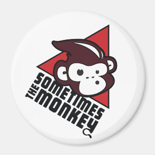 Sometimes the Monkey Magnetic Button Magnet
