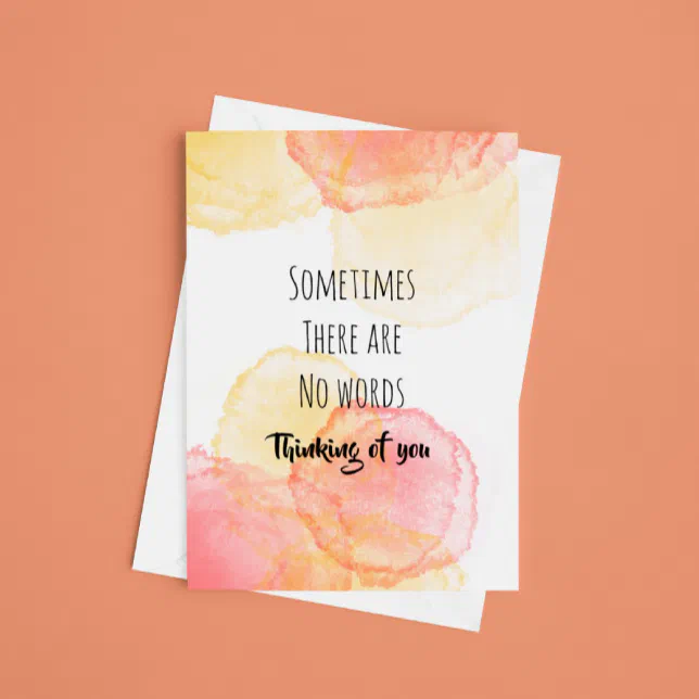 Sometimes There Are No Words Sympathy Card Zazzle