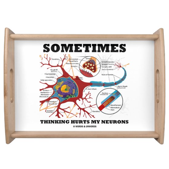 Sometimes Thinking Hurts My Neurons Synapse Serving Tray