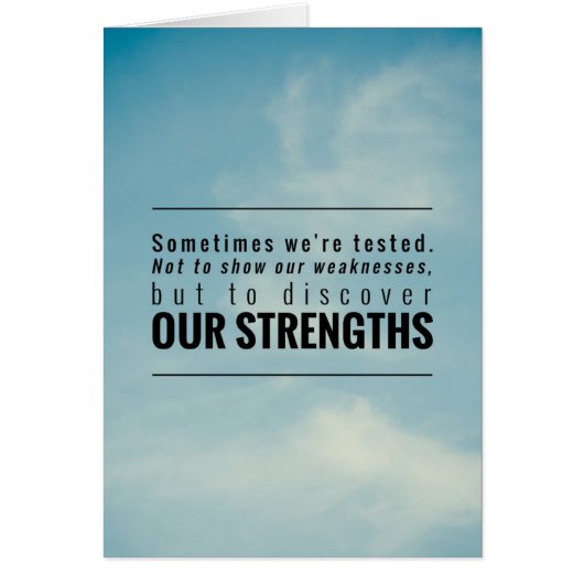 Sometimes We Are Tested (Front)