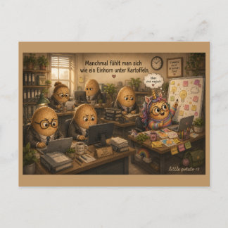 Sometimes you feel like - Unicorn - Office Postcard