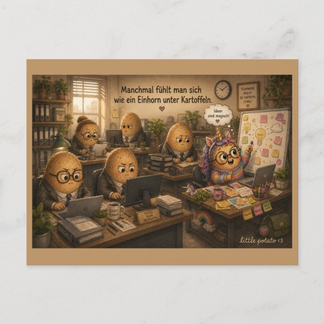 Sometimes you feel - Unicorn - Office Postcard (Front)