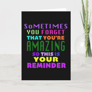 Sometimes You Forget That Youre Amazing Letterpress Thank You Card