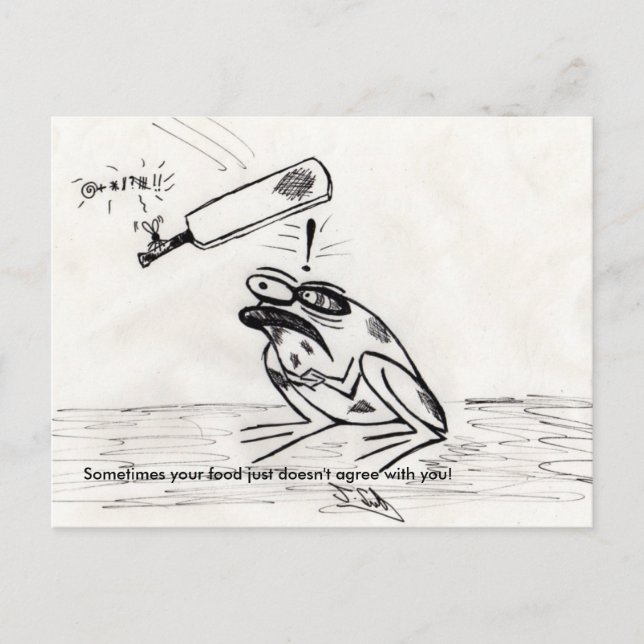 Sometimes your food just doesn't agree with you! postcard (Front)