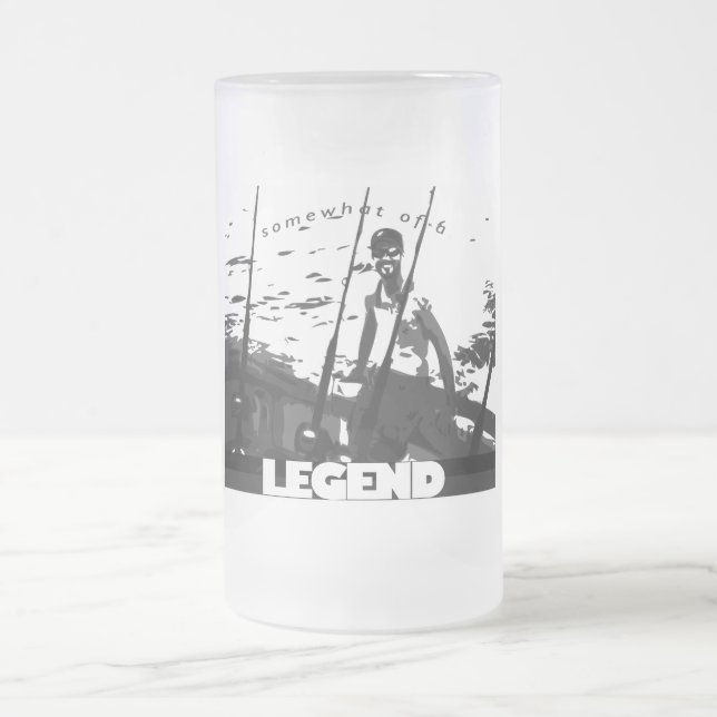 Somewhat of a legend frosted glass beer mug (Center)