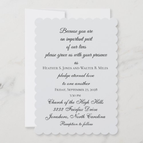 Somewhat Prissy Wedding Invitation
