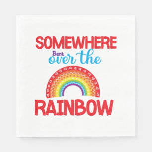 Somewhere Bent over The Rainbow Sticker  Napkins