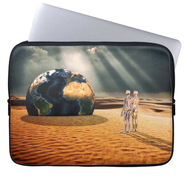 Somewhere Else – Facing the World Laptop Sleeve (Front)