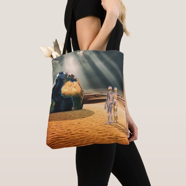 Somewhere Else – Facing the World Tote Bag (Close Up)