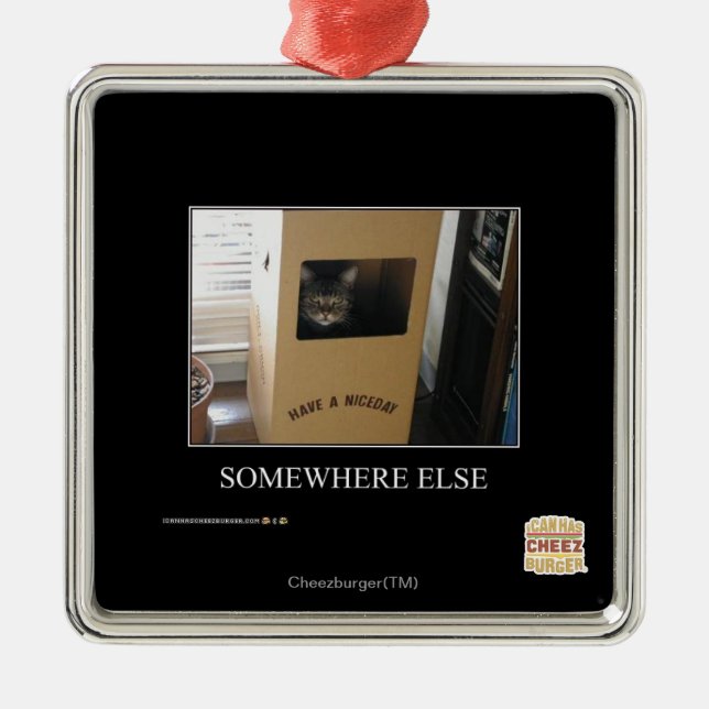 Somewhere Else Metal Ornament (Front)