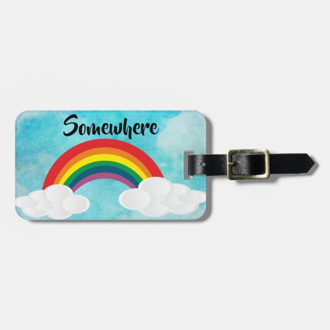 Somewhere Luggage Tag (Front Horizontal)