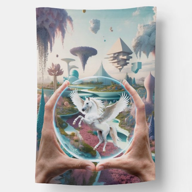 Somewhere Out There - It's Not Make Believe House Flag (Back)