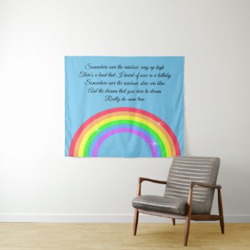 Somewhere Over The Rainbow Tapestry by KRStuff at Zazzle