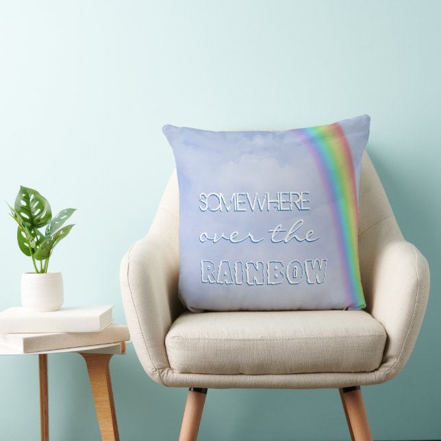Somewhere over the Rainbow Throw Pillow (Chair)