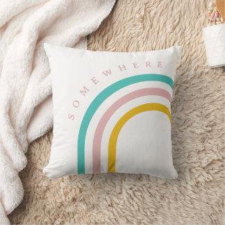 Somewhere Over the Rainbow Throw Pillow
