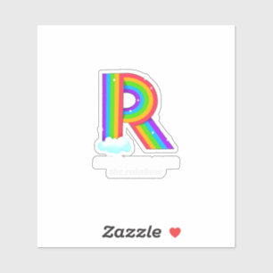 Somewhere Rainbow Inspirational Alphabet Print Sticker