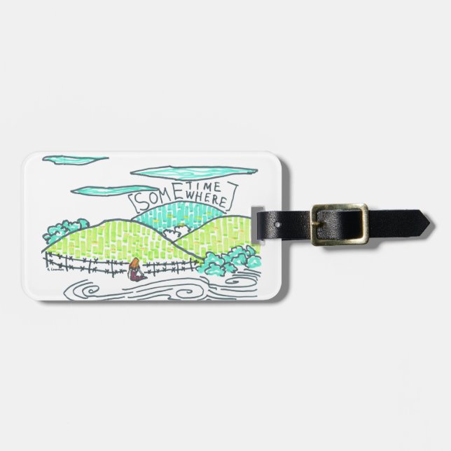 Somewhere / Sometime Luggage Tag (Front Horizontal)