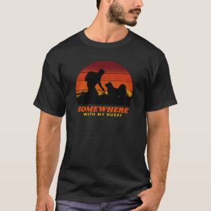 Somewhere With My Siberian Husky Men's Adventurous T-Shirt