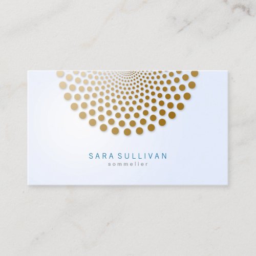 Sommelier Business Card Circle Dots Motif
