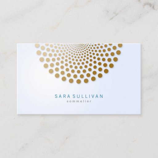 Customizable Sommelier Business Card Circle Dots Motif