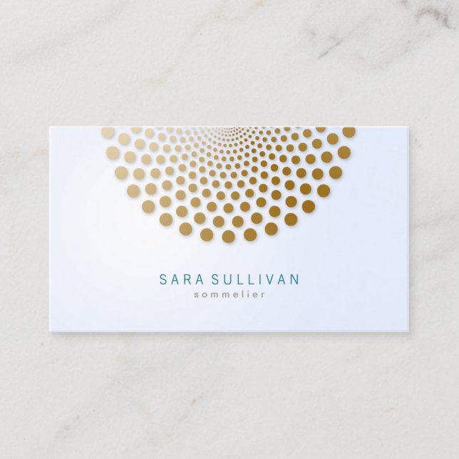 Sommelier Business Card Circle Dots Motif (Front)