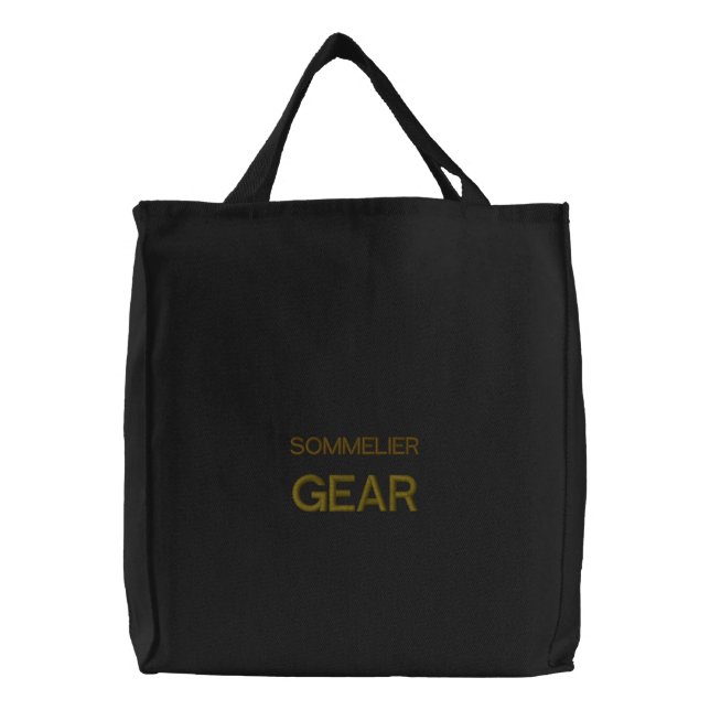 SOMMELIER GEAR EMBROIDERED TOTE BAG (Front)