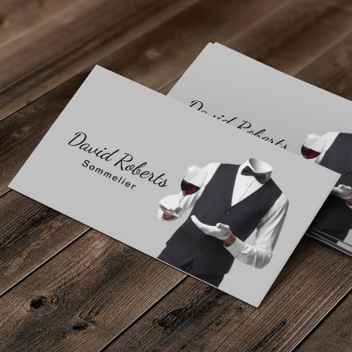 Sommelier Professional Bartender Plain Wine Business Card