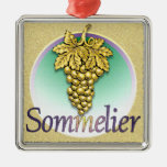 Sommelier Symbol Metal Ornament