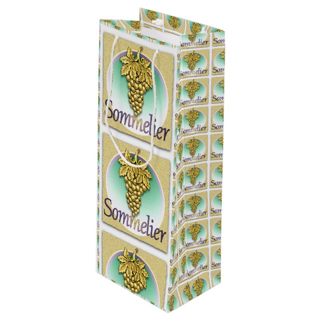 Sommelier Symbol Wine Gift Bag (Front Angled)