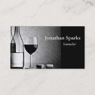Sommelier Wine Bottle Business Card