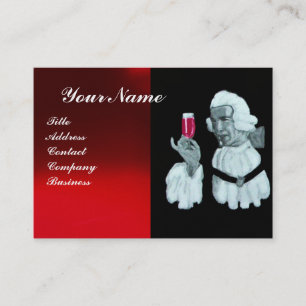 SOMMELIER WINE TASTING  PARTY,RED WAX SEAL,Pearl Business Card