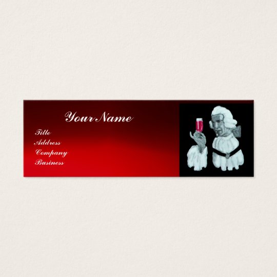 SOMMELIER WINE TASTING PARTY,RED WAX SEAL,Pearl Mini Business Card