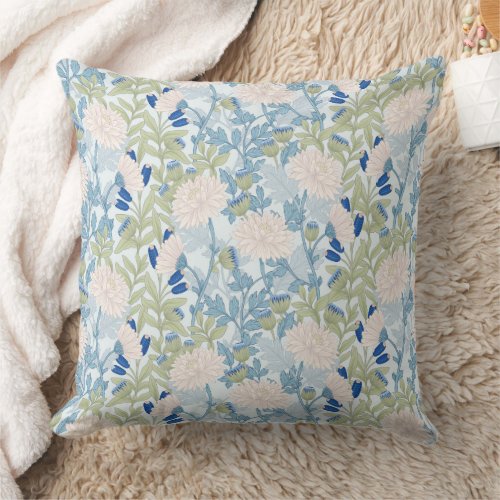 Sommer floral William Morris inspired pattern Throw Pillow