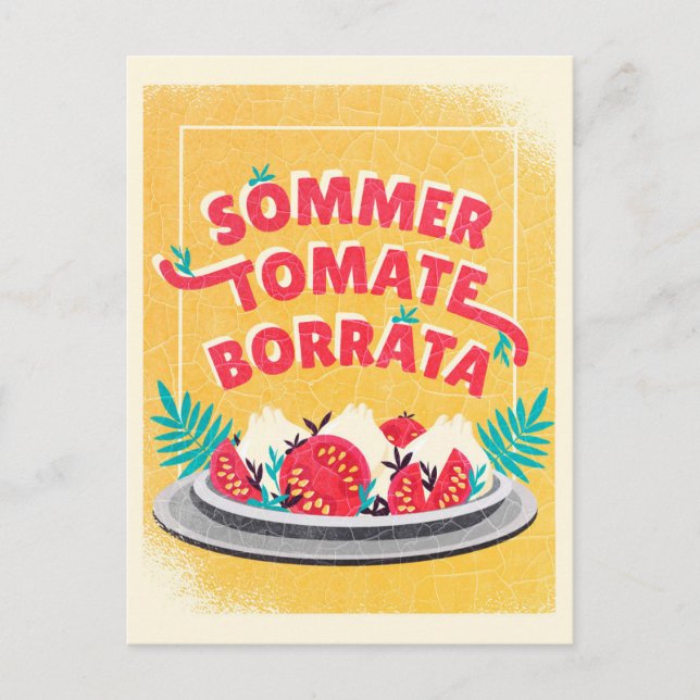 Sommer Tomate Borratta Postcard (Front)