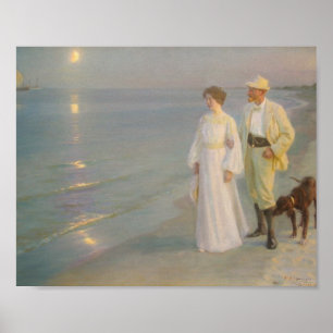 Sommeraften ved Skagens Strand Poster