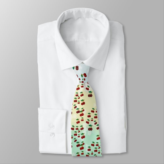 Sommerkirschen Krawatte Neck Tie (Tied)