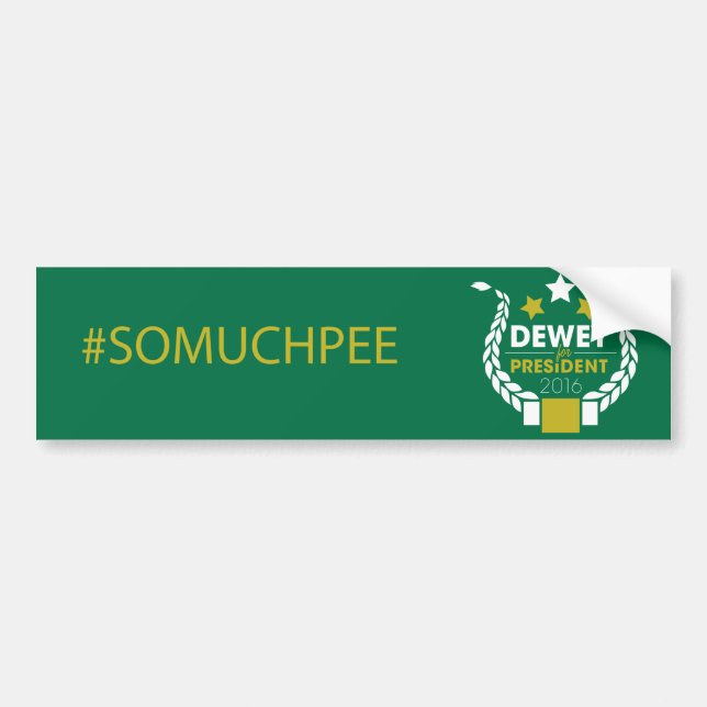 #somuchpee bumper sticker (Front)