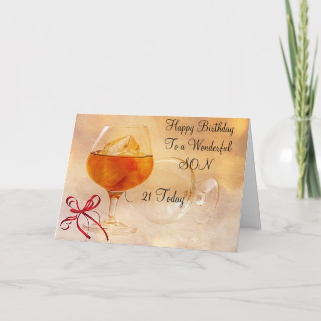 SON 21ST BIRTHDAY CARD (Front)