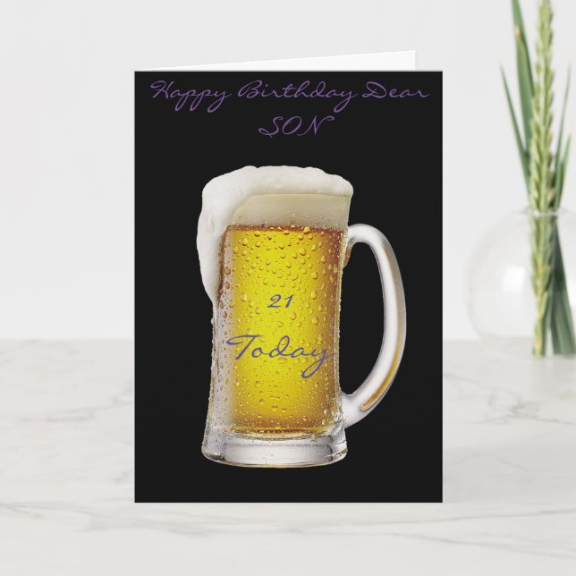 SON 21ST GREETING CARD (Front)