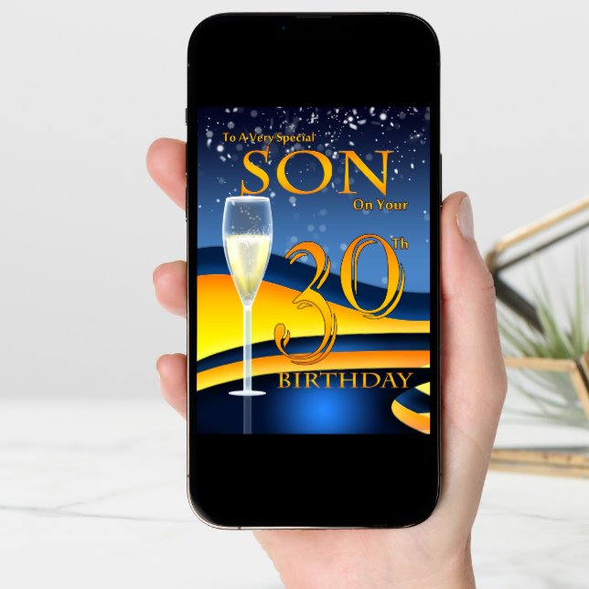 Son 30th Birthday Greeting Card  Special Son (Front Digital)