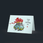 Son 39th Birthday Car Load of Hearts Card<br><div class="desc">A car load of hearts appears on the cover of this funny cartoon card that was designed to send 39th birthday greetings to your son and to bring loads of love for him. Order one of this to give to your son who is celebrating soon.</div>