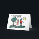 Son 50th Birthday Humorous Stick Figures Card<br><div class="desc">This cute card from Mom show her passing on her cute wisdom as her son turns 50 years old!</div>