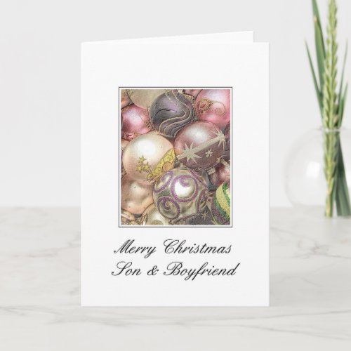 son and boyfriend Merry Christmas card