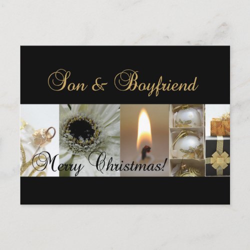 son and boyfriend Merry Christmas card