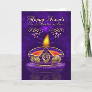 Son And Daughter-In-Law Diwali Greeting Card