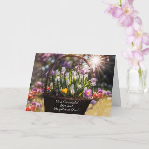 Son and Daughter in Law Happy Easter Basket  Card