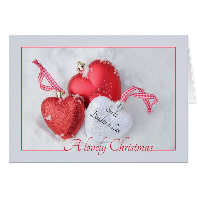 son and daughter in law Merry Christmas card (Front Horizontal)