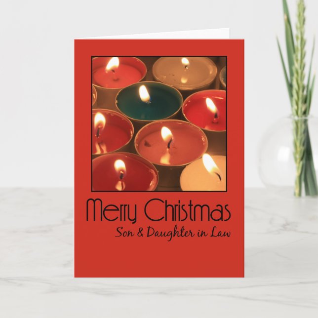 son and daughter in law Merry Christmas card (Front)